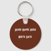 Zodiac Sagittarius AnpassungsNAME, DATUM Schlüsselanhänger (Rückseite)