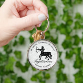 Zodiac Sagittarius Astrologie Custom Schwarz-weiß Schlüsselanhänger (Hand)