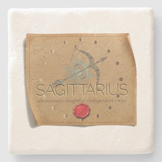 Zodiac - Sagittarius - Coaster Steinuntersetzer (Vorderseite)