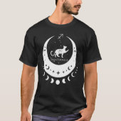 Zodiac Sagittarius Horoscope Astrology Cat Crescen T-Shirt (Vorderseite)