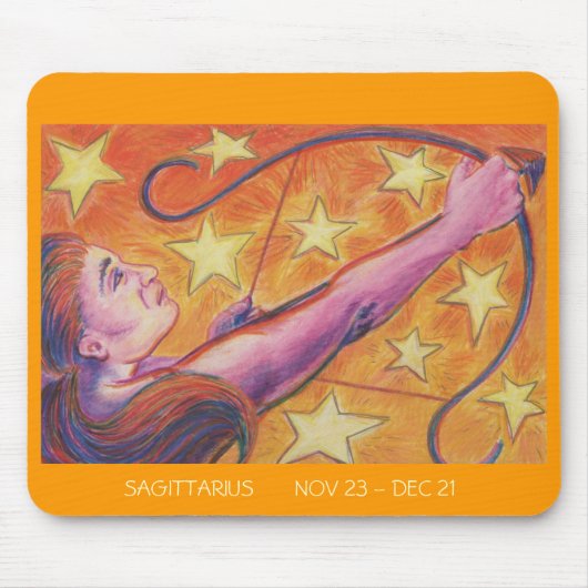 Zodiac Sagittarius mousepad dates (Vorne)