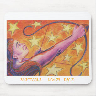 Zodiac Sagittarius mousepad weiß