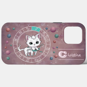 Zodiac Sagittarius Niedlich Cat Wheel Planet Astro Case-Mate iPhone Hülle