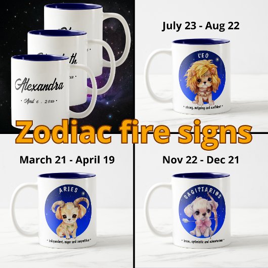Zodiac Sagittarius Niedlich Watercolor individuell Zweifarbige Tasse