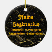 Zodiac Sagittarius Personalisierte Astrologie Orna Keramik Ornament (Hinten)