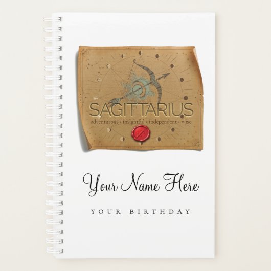 Zodiac - Sagittarius - Personalized Day Planner Planer (Vorderseite)