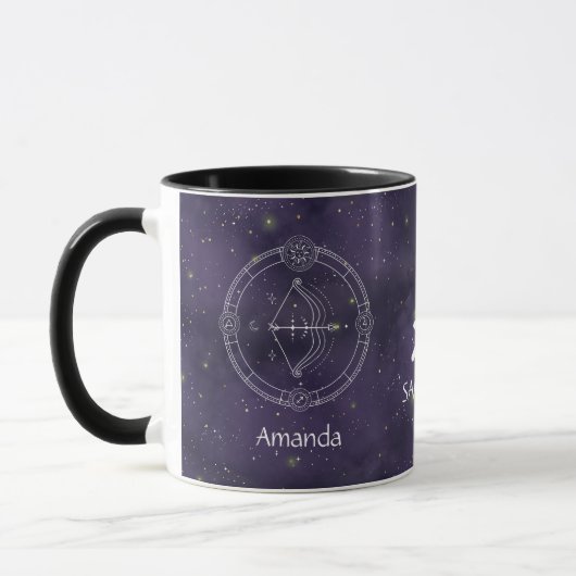 Zodiac Sagittarius Wasserfarbe Anpassbare Tasse (Links)