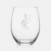 Zodiac Sagittarius Weinglas Ohne Stiel (Rückseite)