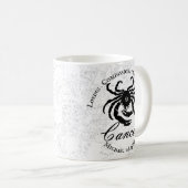 Zodiac-Schildkrebsmerkmale Schwarz-weiß Kaffeetasse (VorderseiteRechts)