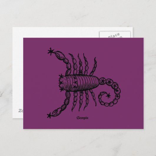 Zodiac: Scorpio, 1482 Postkarte (Vorne/Hinten)