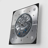 Zodiac ~ Scorpio ~ Celestial ~ Western Astrologie  Quadratische Wanduhr (Winkel)