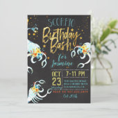 Zodiac Scorpio Einladung (Stehend Vorderseite)