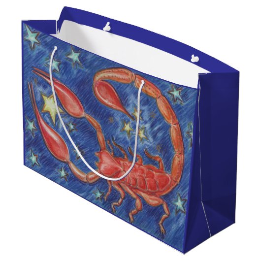 Zodiac Scorpio Geschenktasche groß Große Geschenktüte (Rückseite Schrägansicht)