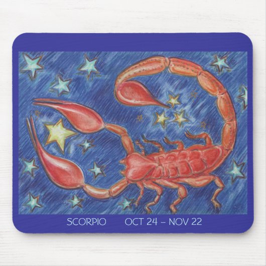Zodiac Scorpio mousepad dates (Vorne)
