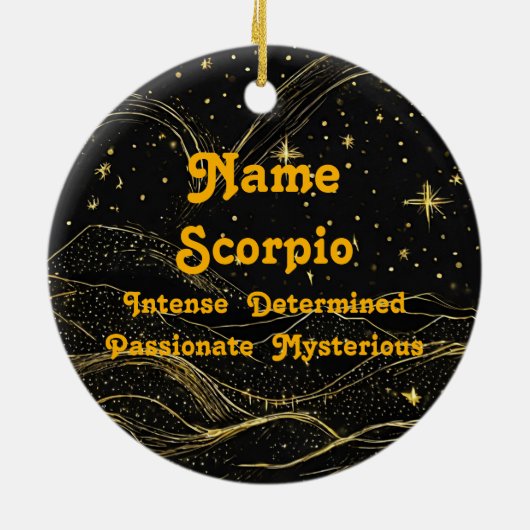 Zodiac Scorpio Personalisiert Astrologie Ornament (Hinten)