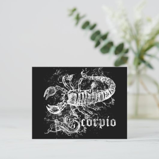 Zodiac Scorpio Postkarte (Stehend Vorderseite)