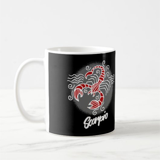 Zodiac Scorpio Symbol Coffee Tasse (Links)