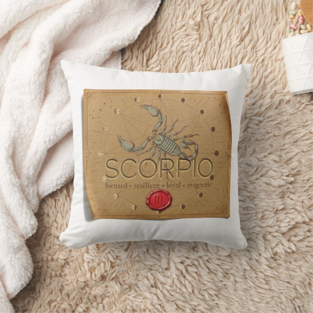 Zodiac - Scorpio - Throw Pillow Kissen (Decke)