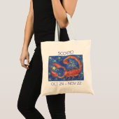 Zodiac Scorpio tote bag text Tragetasche (Vorderseite (Produkt))