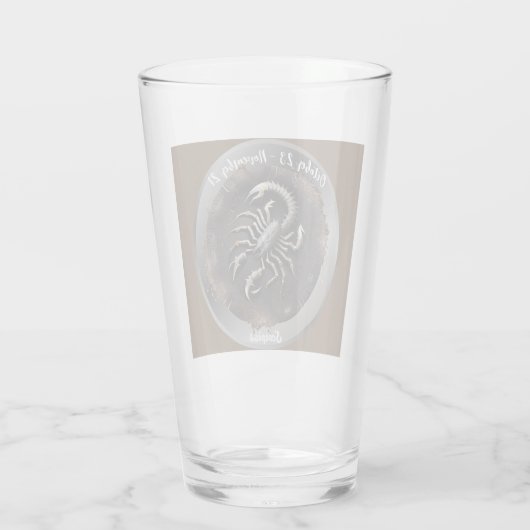 Zodiac Scorpius Scorpio personalisieren Glas (Rückseite)