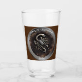 Zodiac Scorpius Scorpio personalisieren Glas (Vorderseite)