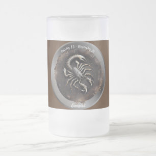 Zodiac Scorpius Scorpio personalisieren Mattglas Bierglas