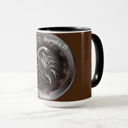 Zodiac Scorpius Scorpio personalisieren Tasse (VorderseiteRechts)