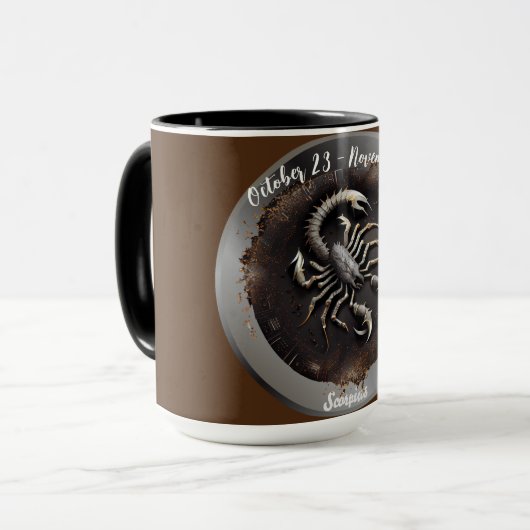 Zodiac Scorpius Scorpio personalisieren Tasse (Vorderseite Links)