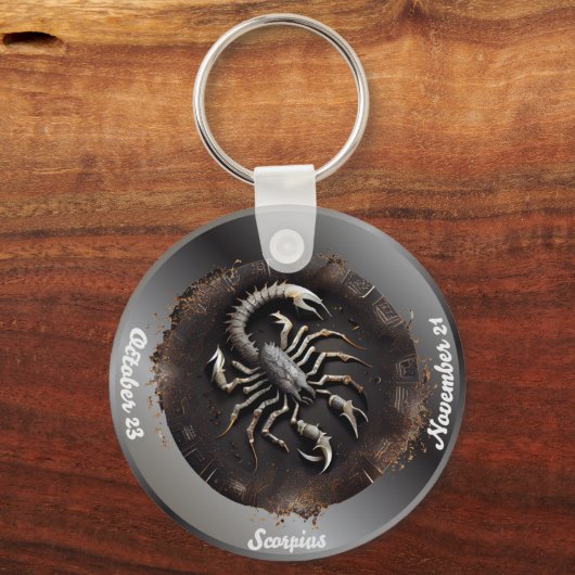 Zodiac Scorpius Scorpius Custom Persönlicher Schlü Schlüsselanhänger (Vorderseite)