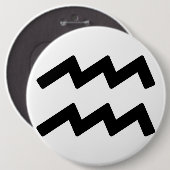 Zodiac sign Aquarius Button (Vorne & Hinten)