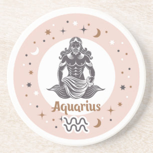 Zodiac Sign Aquarius Getränkeuntersetzer