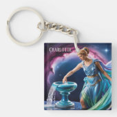 Zodiac Sign Aquarius Goddess Schlüsselanhänger (Vorderseite)