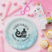 Zodiac Sign Aquarius Horoskop Astrologie Party Pappteller (Party)