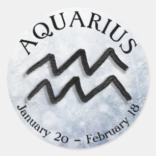 Zodiac Sign Aquarius Horoskop Astrologie Runder Aufkleber