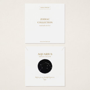 Zodiac Sign Aquarius Juwelier Display Card