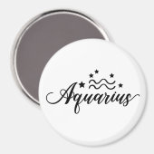 Zodiac Sign Aquarius Magnet (Vorderseite/Rückseite)