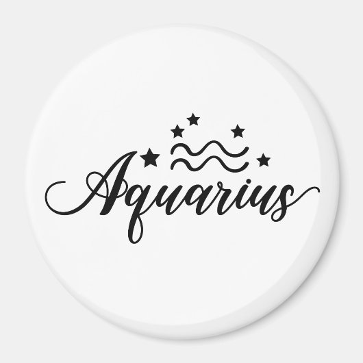 Zodiac Sign Aquarius Magnet (Vorne)