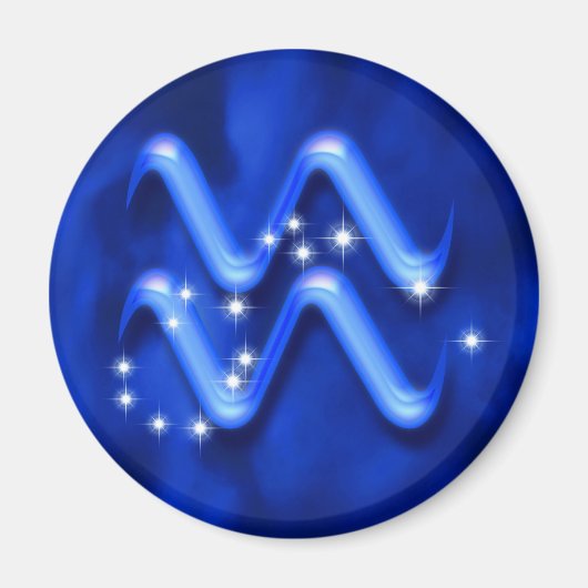 Zodiac sign Aquarius Magnet (Vorne)