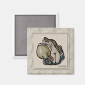 Zodiac Sign Aquarius Magnet (Vorderseite/Rückseite)