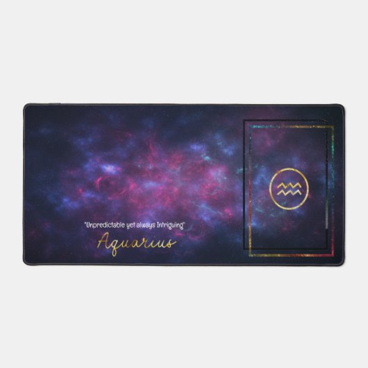 Zodiac Sign Aquarius Nebula Galaxy Mouse Pad Schreibtischunterlage (Vorderseite)