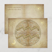 Zodiac Sign Aquarius Postcard Postkarte (Vorne/Hinten)