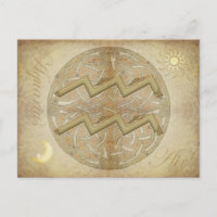 Zodiac Sign Aquarius Postcard