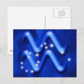 Zodiac sign Aquarius Postkarte (Vorne/Hinten)