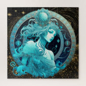 Zodiac Sign Aquarius Puzzle, 20"x20" 676 Stk. Puzzle (Vertikal)