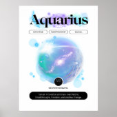 Zodiac Sign Aquarius Quote Air Element Poster (Vorne)