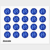Zodiac sign Aquarius Runder Aufkleber (Blatt)