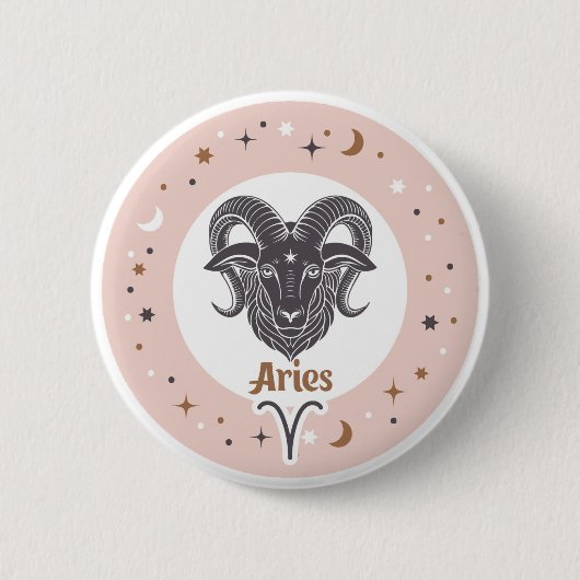 Zodiac Sign Aries Button (Vorderseite)