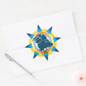 Zodiac Sign Aries Designgeschenk Runder Aufkleber (Umschlag)