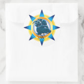 Zodiac Sign Aries Designgeschenk Runder Aufkleber (Tasche)