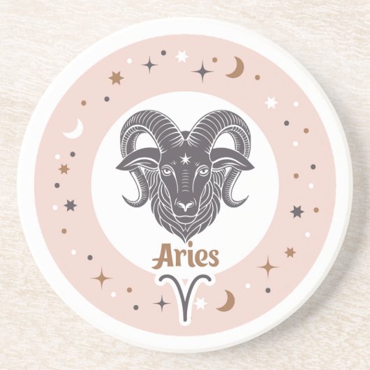 Zodiac Sign Aries Getränkeuntersetzer (Vorne)